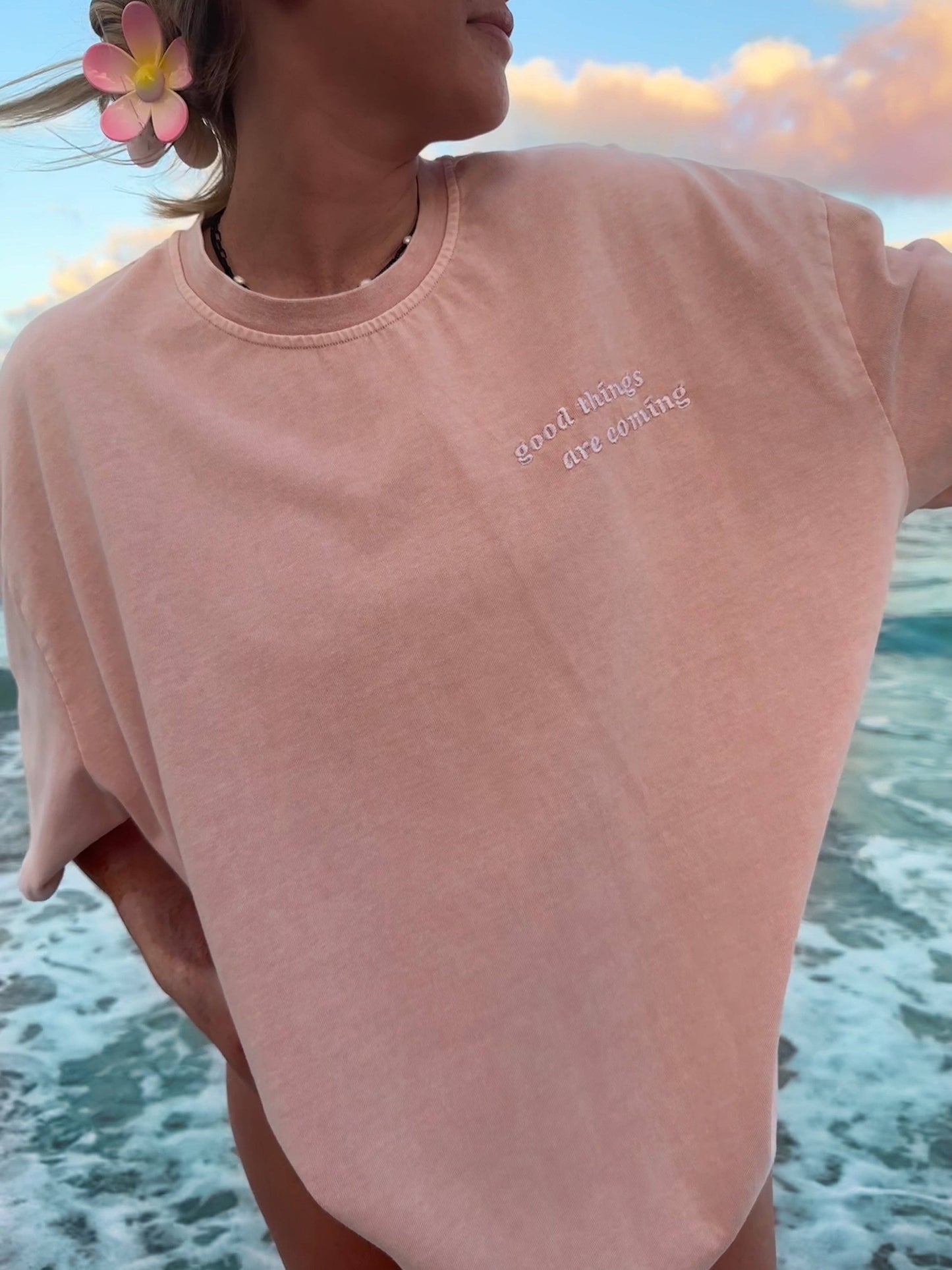 Good Things Are Coming Flower Tee