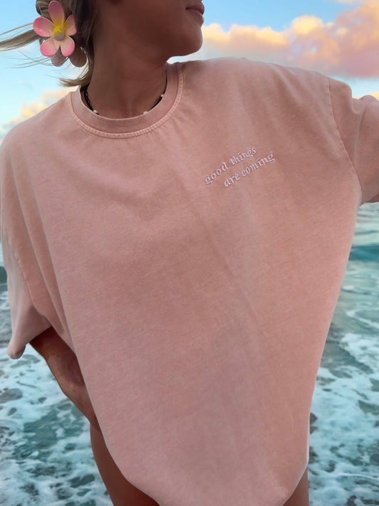 Good Things Are Coming Flower Tee