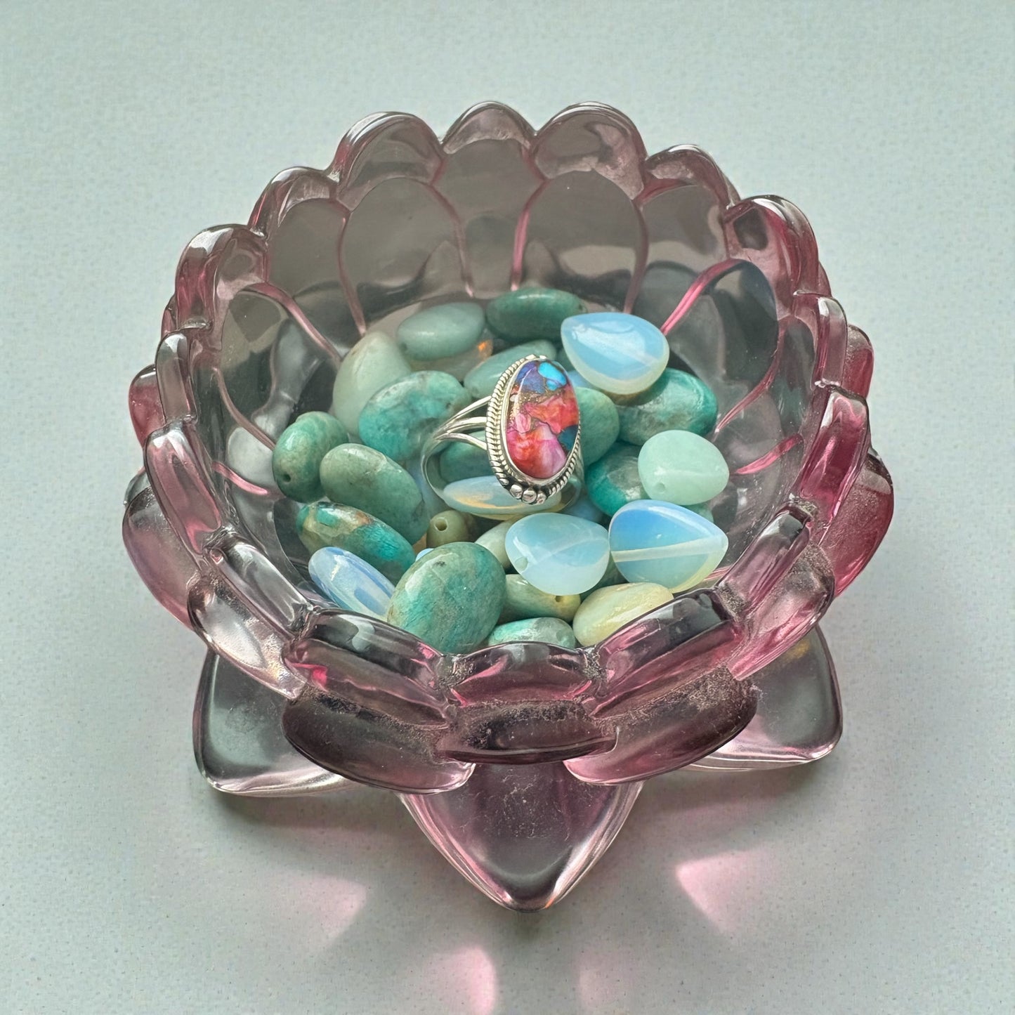 Crimson Aurora Ring