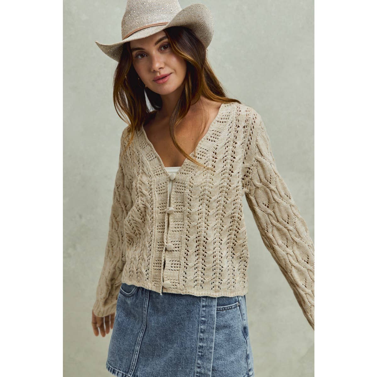 Aspen Cable Knit Cardigan