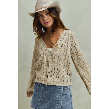 Aspen Cable Knit Cardigan