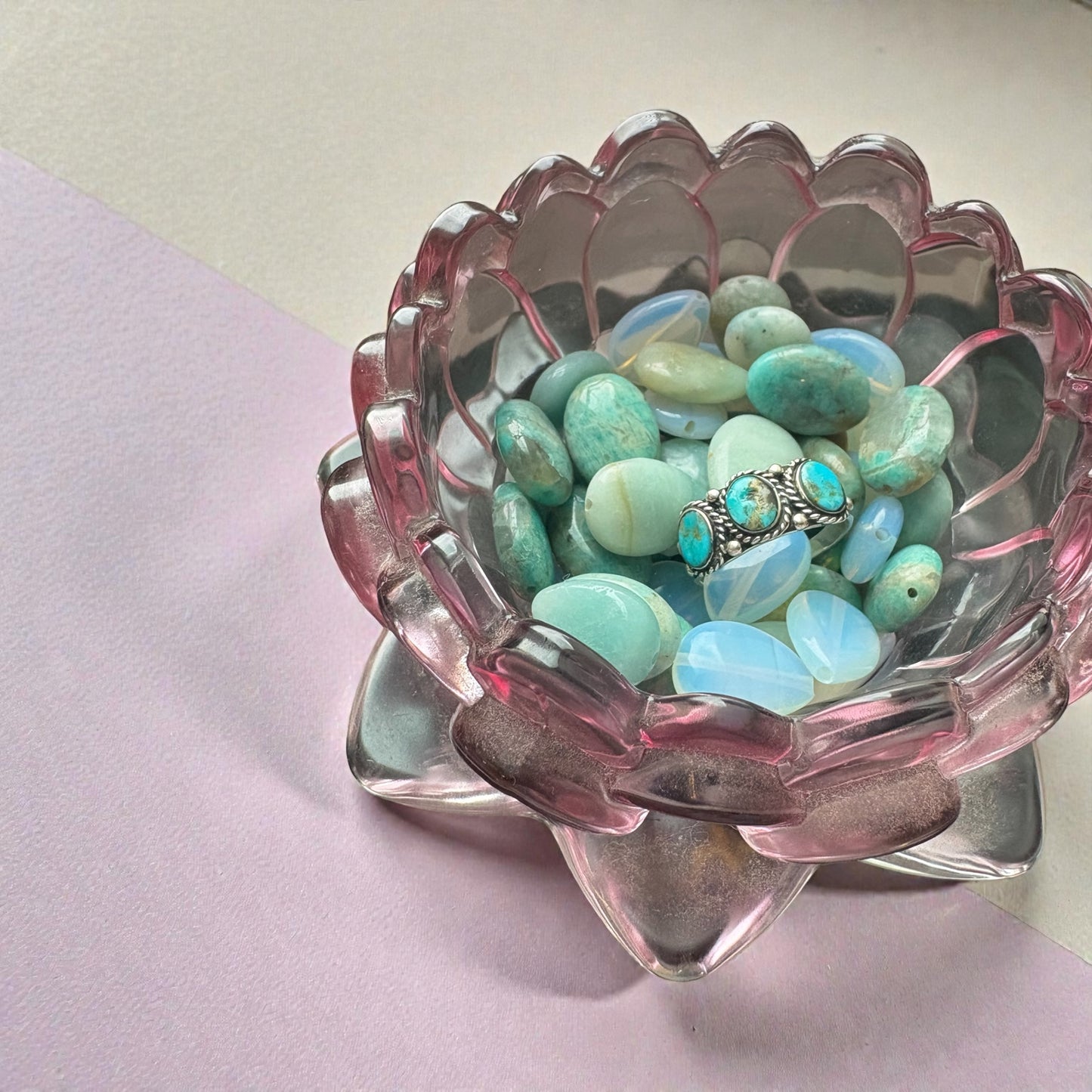 Turquoise Trio Ring