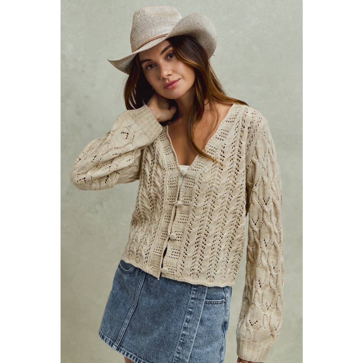 Aspen Cable Knit Cardigan