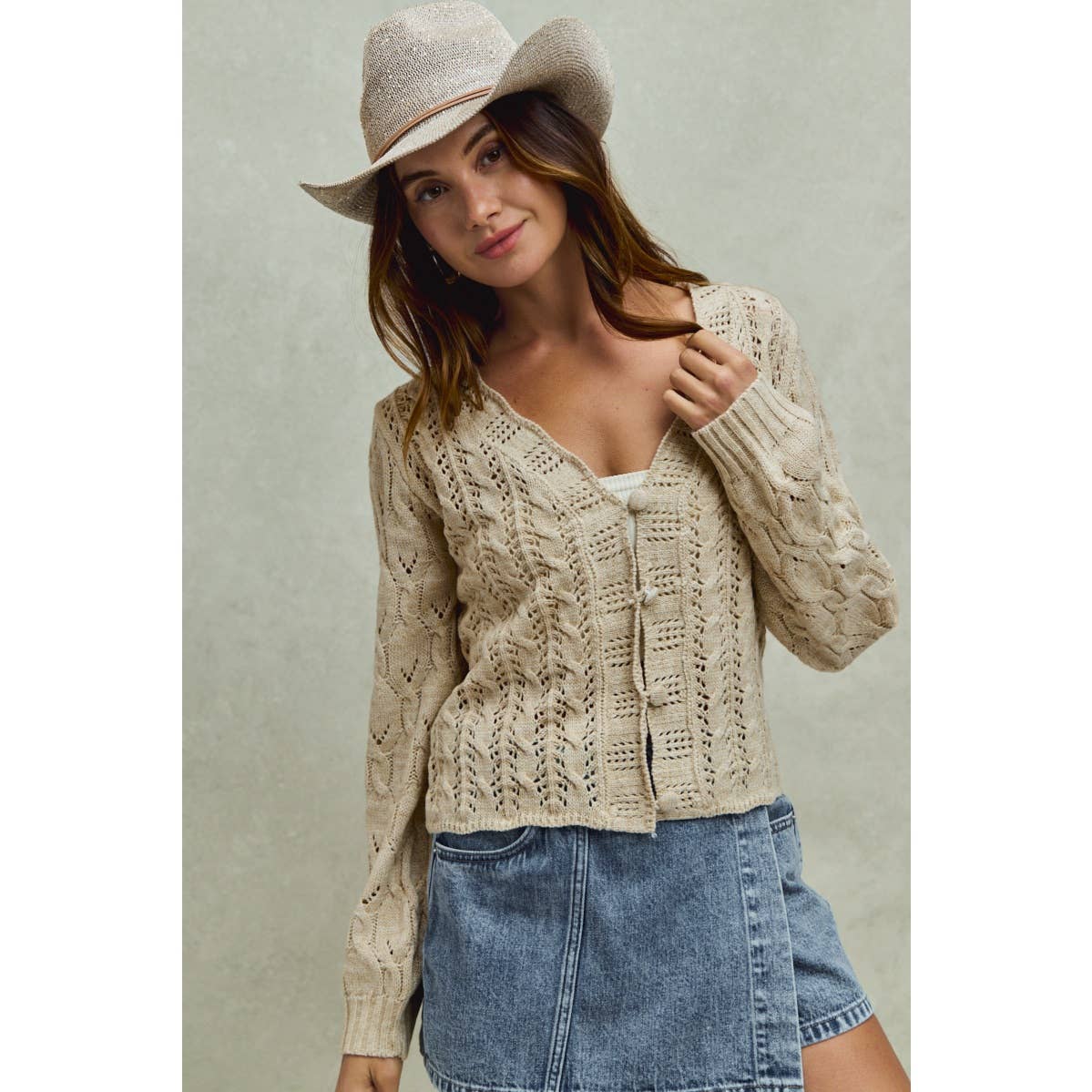 Aspen Cable Knit Cardigan