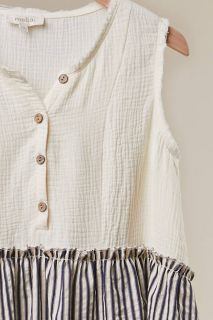 Harbor Stripe Peplum Top