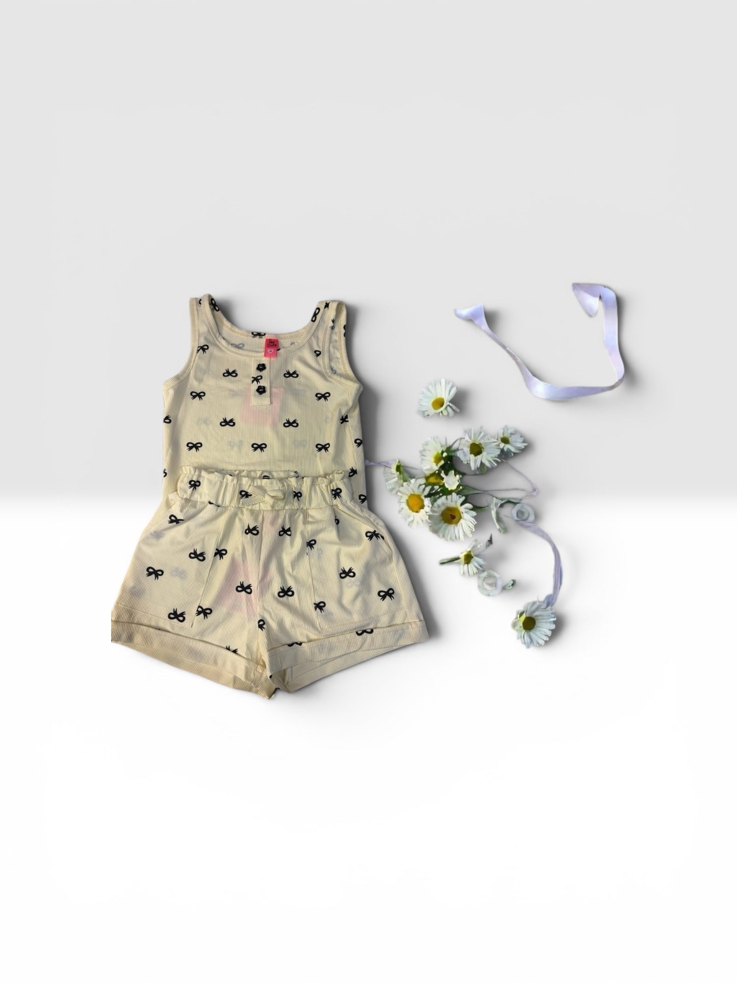 Girls Buttercream Bow Set