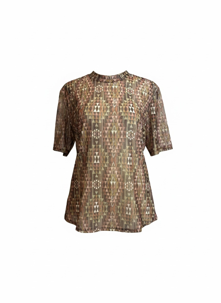 Desert Mosaic Mesh Top
