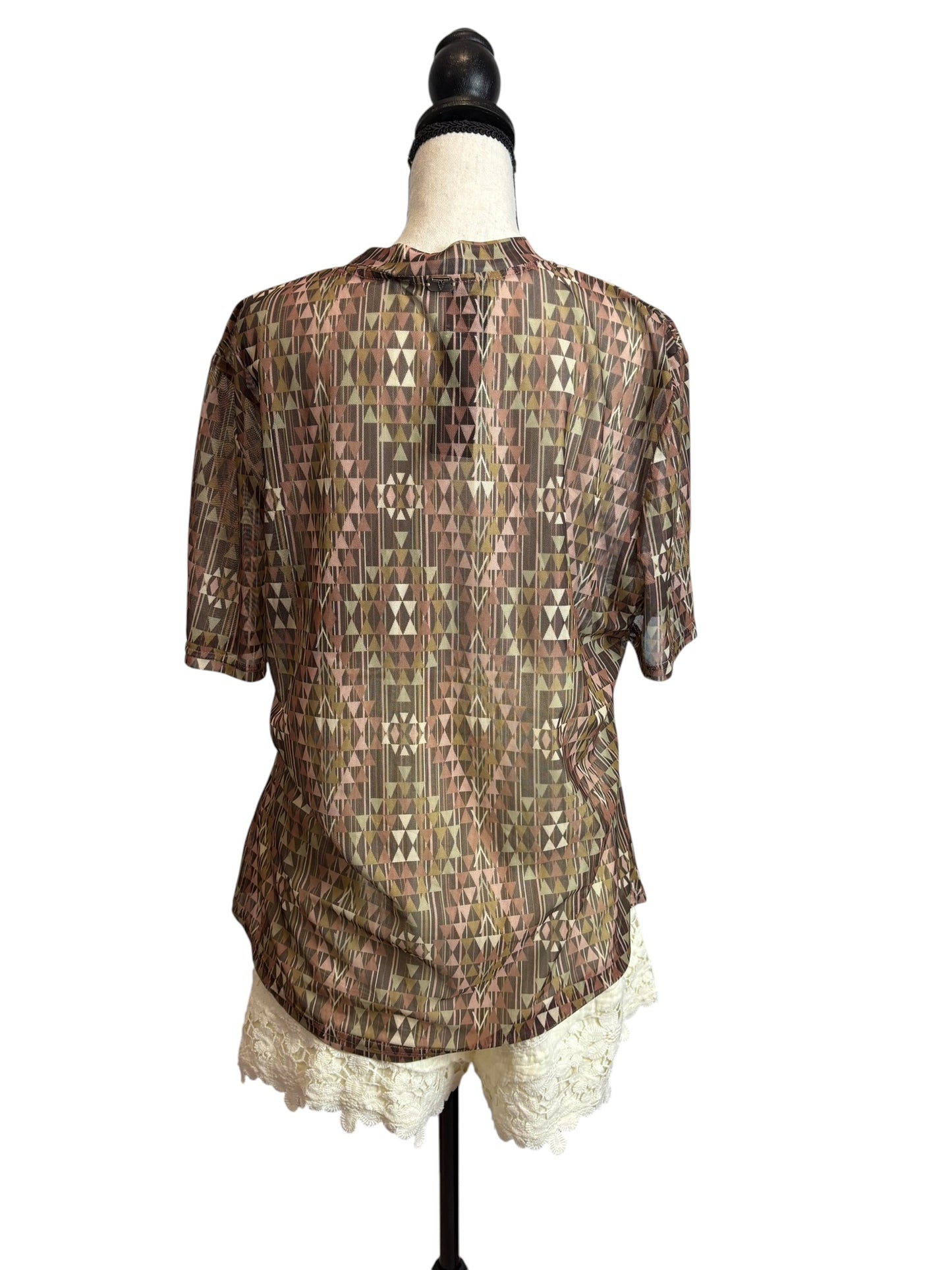 Desert Mosaic Mesh Top