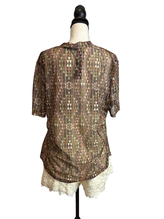Desert Mosaic Mesh Top