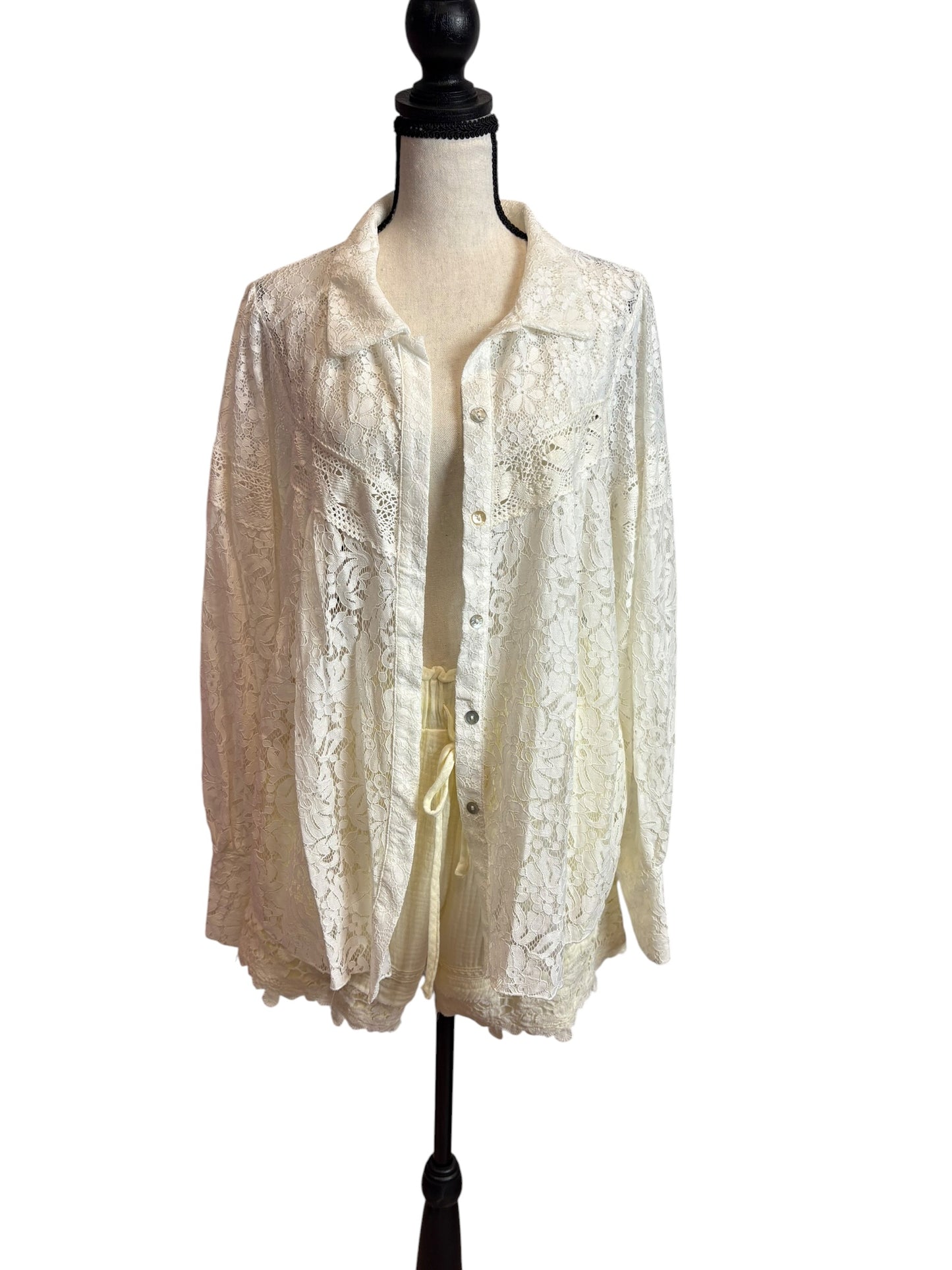 Heirloom Lace Button Down