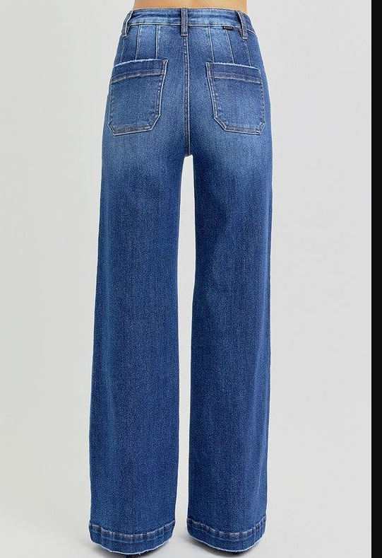 SKY HIGH WIDE LEG JEANS